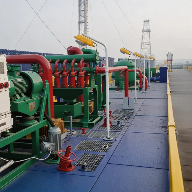 KTK Energy solids control system for oil and gas drilling rig